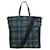 Prada Checkered 2-Way Tote Bag Blau Gelb