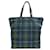 Prada Checkered 2-Way Tote Bag Blau Gelb - Ansicht 2