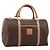 Céline Celine Vintage Macadam Boston Canvas and Leather Marrone - vista 3