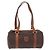 Céline Celine Vintage Barrel Macadam Canvas & Leather Marrone