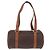Céline Celine Vintage Barrel Macadam Canvas & Leather Marrone - vista 2