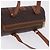 Céline Celine Vintage Barrel Macadam Canvas & Leather Marrone - vista 7
