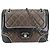 Borsa a tracolla Chanel Matelassé Marrone Nero Bianco