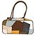 Borsa Tote Miu Miu da Donna con Fiocco e Patchwork Marrone Bianco Multicolore - vista 2