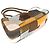 Borsa Tote Miu Miu da Donna con Fiocco e Patchwork Marrone Bianco Multicolore - vista 3