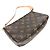 Louis Vuitton Pochette Accessoires Handtasche Braun Weiß Monogramm - Ansicht 3