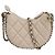 Bolso de hombro Mini Hobo para mujer Chanel Blanco Beige Dorado