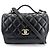 Borsa Chanel Matelassé Coco Mark da donna Nero Bianco