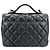 Borsa Chanel Matelassé Coco Mark da donna Nero Bianco - vista 2