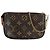 Borsa Louis Vuitton Mini Pochette Accessoires Marrone Bianco Monogramma