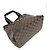 Borsa Tote Louis Vuitton Hampstead PM Marrone Bianco - vista 3