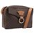 Céline Celine Vintage Macadam Circle Logo Canvas and Leather Marrone - vista 3