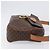 Céline Celine Vintage Macadam Circle Logo Canvas and Leather Marrone - vista 5