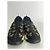 Dior Schwarze Canvas-Sneaker mit gestickten Schmetterlingen - Ansicht 4
