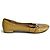 Bailarinas Miu Miu de piel charol amarilla con joya Beige - vista 2