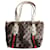 Mini Borsa Gucci GG Monogram in canvas con strisce Web Marrone Bianco Rosso Verde