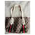 Mini Borsa Gucci GG Monogram in canvas con strisce Web Marrone Bianco Rosso Verde - vista 10