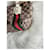 Mini Borsa Gucci GG Monogram in canvas con strisce Web Marrone Bianco Rosso Verde - vista 3