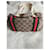 Mini Borsa Gucci GG Monogram in canvas con strisce Web Marrone Bianco Rosso Verde - vista 4