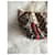 Mini Borsa Gucci GG Monogram in canvas con strisce Web Marrone Bianco Rosso Verde - vista 5