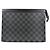 Louis Vuitton Pochette Voyage MM Clutch Bag pour Homme en Damier Graphite Noir Blanc