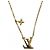 Collana con pendente in strass dorato Louis Vuitton D'oro - vista 2