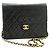 Chanel Vintage Mini Full Flap in pelle d'agnello matelassé Nero