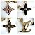 Charm per borsa Louis Vuitton Monogram Flower D'oro - vista 3