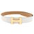 Hermès Hermes H 32mm Wendelgürtel Braun Weiß
