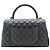 Chanel Top Handle Flap Quilted Caviar Leather Nero - vista 2