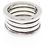 Bulgari Anello Bvlgari B.zero1 a 4 bande in oro bianco - vista 2