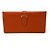 Hermès Cartera larga Hermes Bearn Classic Chevre Orange Naranja