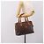 Céline CELINE Borsa Mini Boston in tela Macadam PVC Pelle Marrone Oro Auth 197819A D'oro - vista 24