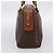 Céline CELINE Borsa Mini Boston in tela Macadam PVC Pelle Marrone Oro Auth 197819A D'oro - vista 3