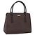 Borsa a mano BURBERRY in pelle marrone argento Auth BA15380A