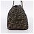Borsa a mano FENDI Zucca Canvas Nero Marrone Auth 199124 - vista 3