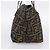 Borsa a mano FENDI Zucca Canvas Nero Marrone Auth 199124 - vista 4