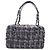 CHANEL Paris New York Line Chain Vanity Bag Tweed Gray Silver CC Auth 196581M Marrone Argento - vista 3