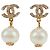 CHANEL COCO Mark Pierce Metal Gold Tone CC Auth 196711M