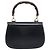 Bolso de mano GUCCI Bamboo de cuero negro y dorado 99 00 0633 Auth 199588V - vista 2