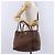 Borsa a mano PRADA in pelle Taurillon 2way Brown Gold Auth am12327V Marrone D'oro - vista 33