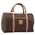 Céline Borsa Boston CELINE Macadam Canvas PVC Pelle Marrone Oro Auth 199217A D'oro