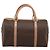 Céline Borsa Boston CELINE Macadam Canvas PVC Pelle Marrone Oro Auth 199217A D'oro - vista 2