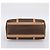 Céline Borsa Boston CELINE Macadam Canvas PVC Pelle Marrone Oro Auth 199217A D'oro - vista 5
