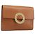 Céline Borsa a pochette CELINE in pelle marrone e oro Auth yk20741A D'oro