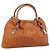 Chloé Borsa Chloe Victoria in pelle marrone tono oro Auth BA15396
