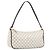 Céline Pouch accessori CELINE Macadam Canvas PVC Leather White Gold Auth 199119A Bianco D'oro