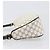 Céline Pouch accessori CELINE Macadam Canvas PVC Leather White Gold Auth 199119A Bianco D'oro - vista 4