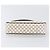 Céline Pouch accessori CELINE Macadam Canvas PVC Leather White Gold Auth 199119A Bianco D'oro - vista 5