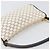 Céline Pouch accessori CELINE Macadam Canvas PVC Leather White Gold Auth 199119A Bianco D'oro - vista 6